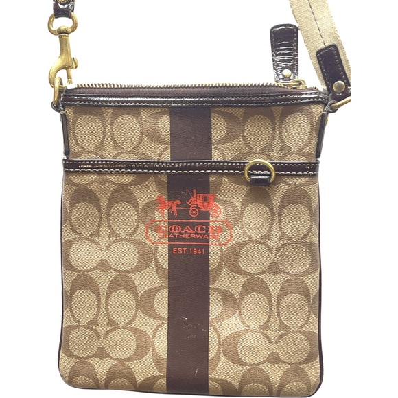 Coach Leather Crossbody Bag Sacoche
Signature Logo Brown
